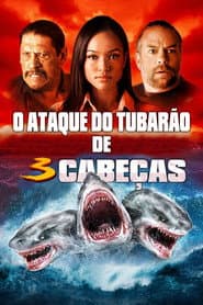 Póster de O Ataque do Tubarão de 3 Cabeças