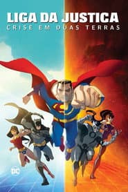 Póster de Liga da Justiça: Crise em Duas Terras